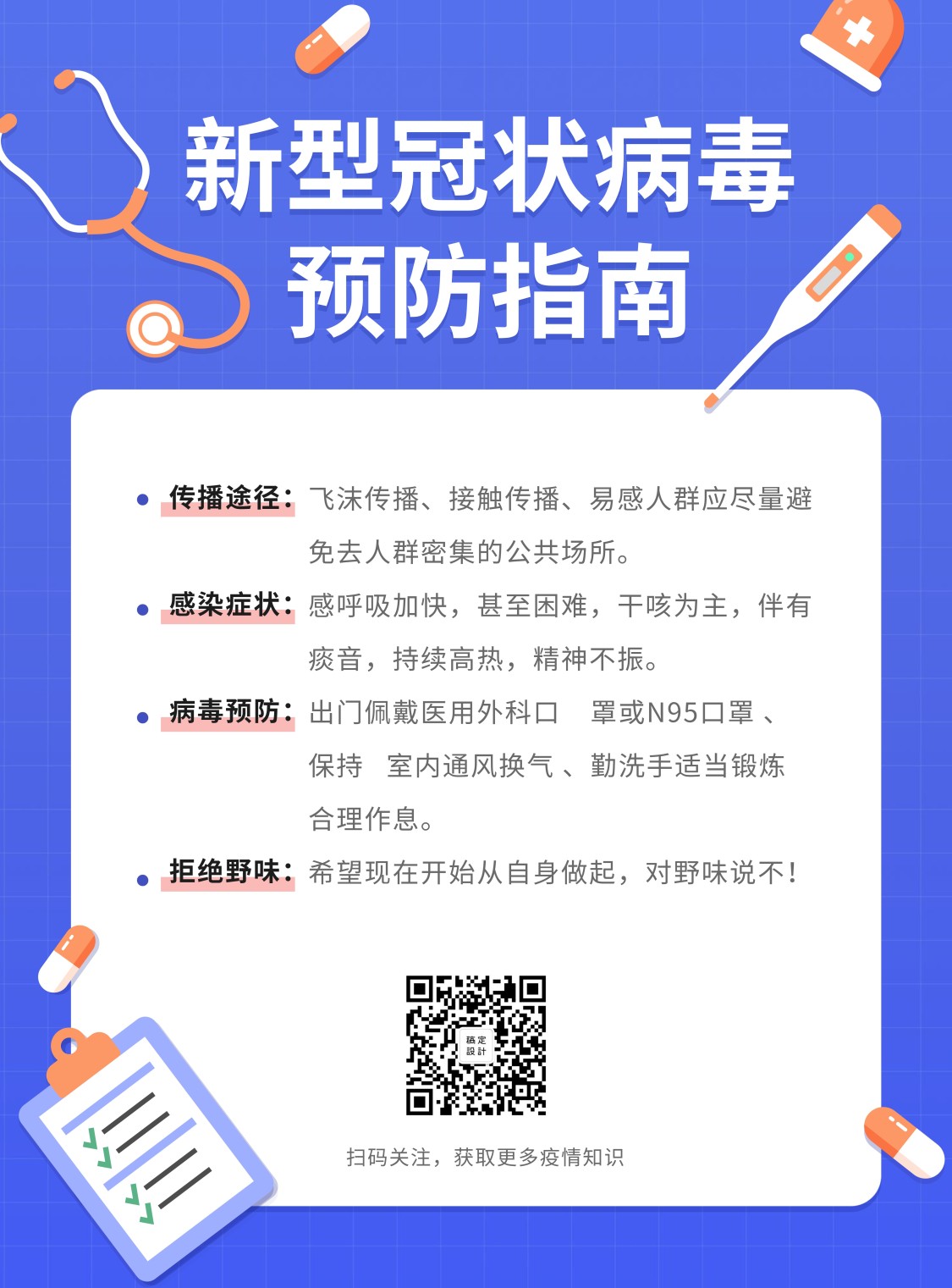 新冠防疫疫情医疗张贴海报