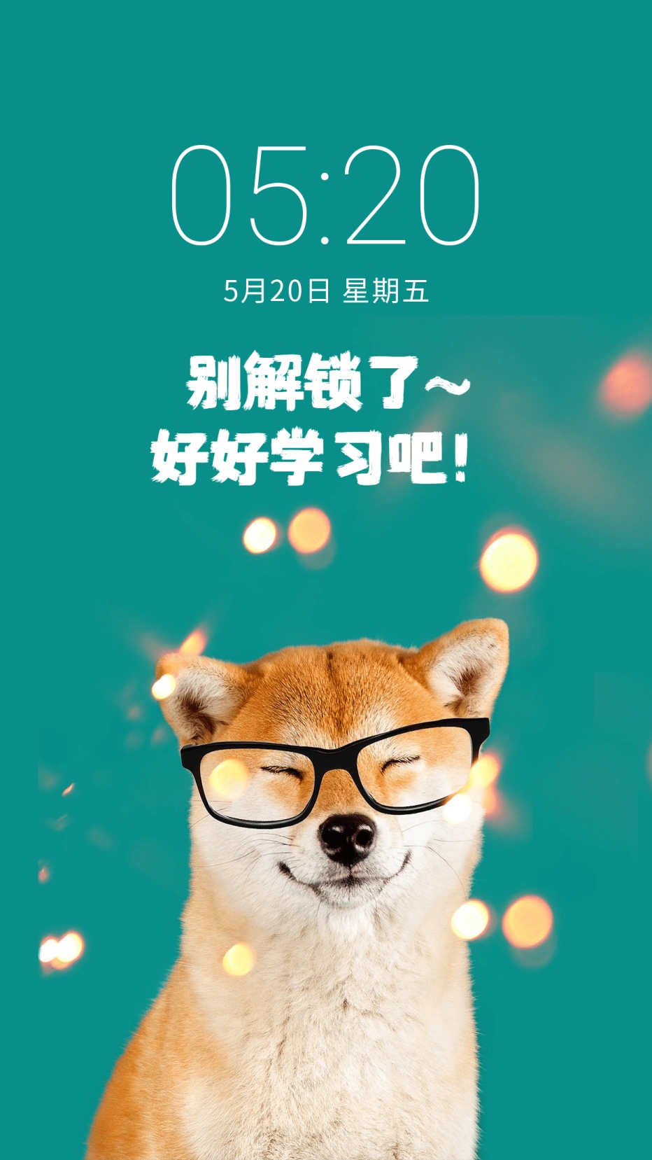 学习加油锁屏狗狗学生党手机壁纸