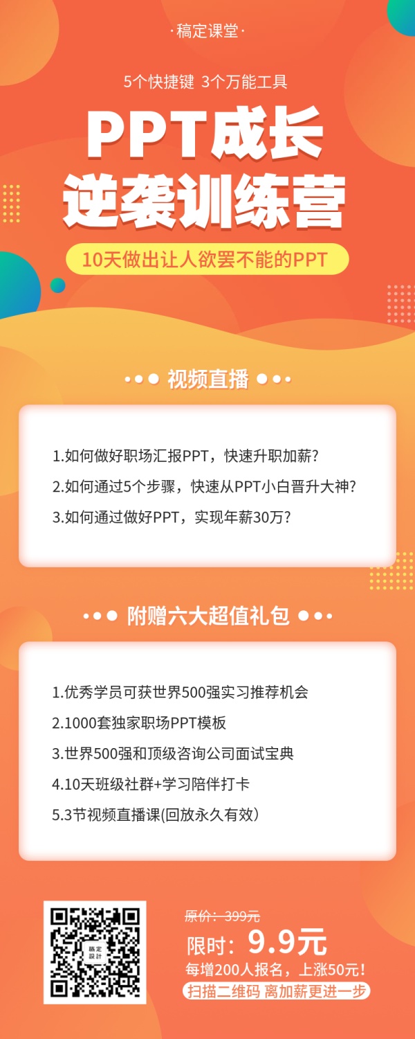 ppt逆袭训练营长图海报