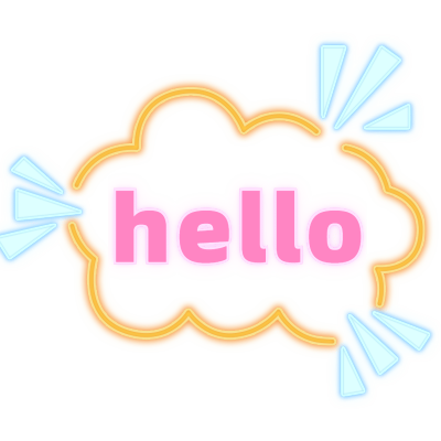 霓虹灯文字-hello