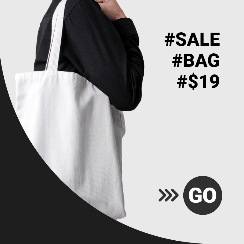 Canvas Tote Bag Sale Mark Template