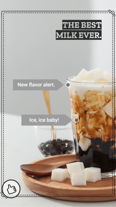 Milk Bubble Tea Mark Template