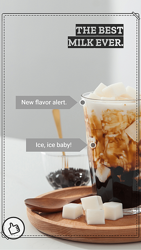 Milk Bubble Tea Mark Template