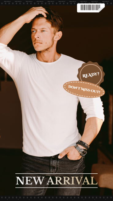 Men's Fashion New Product Arrival Mark Template预览效果