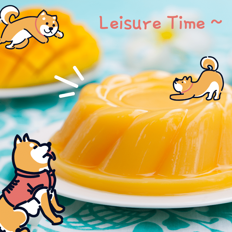 Cute Pudding Mango Flavor Mark Template预览效果