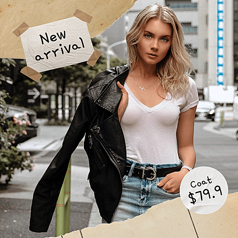 Women's Fashion New Product Arrival Mark Template
