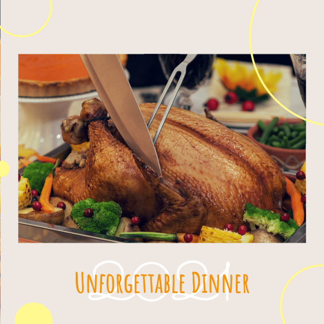 Thanksgiving Turkey Dinner Mark Template预览效果