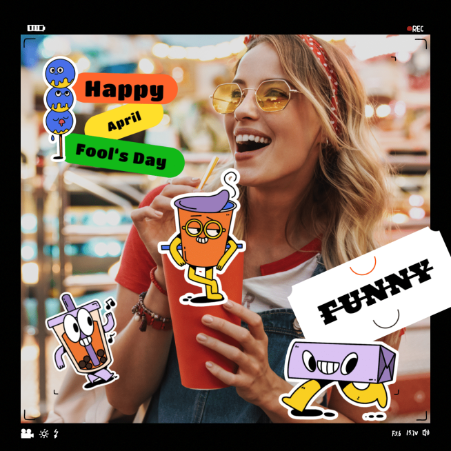 图片标记模板-愚人节2预览效果