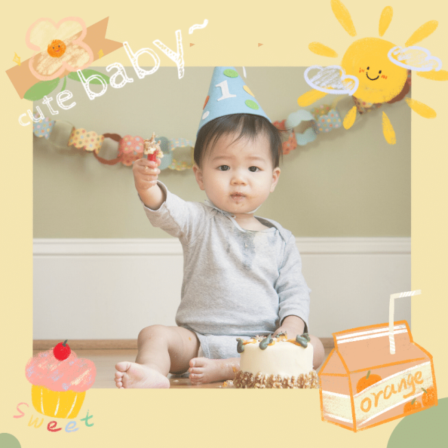 儿童节涂鸦卡通拍立得生活自拍晒照预览效果