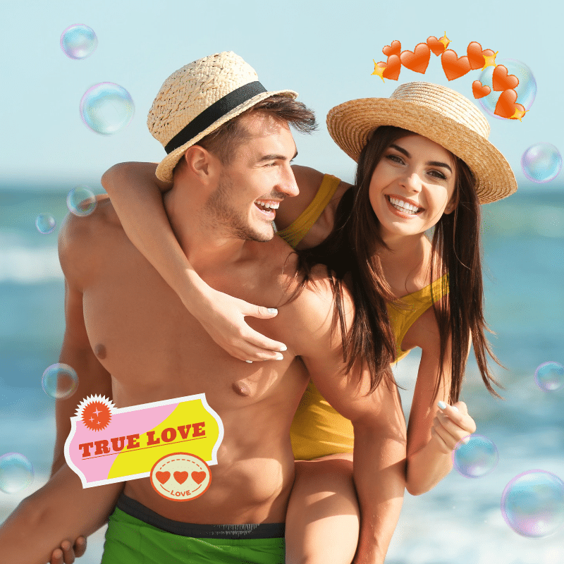 Couple Love Dating Mark Template