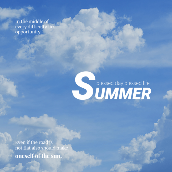 简约清新夏日风景晒照预览效果