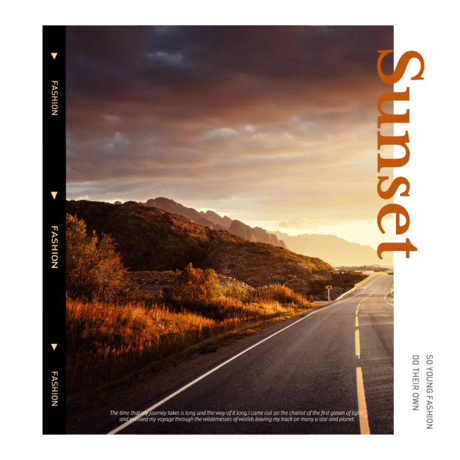 简约杂志风风景晒照预览效果