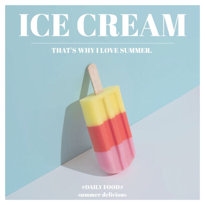 简约清新冰淇淋美食记录预览效果