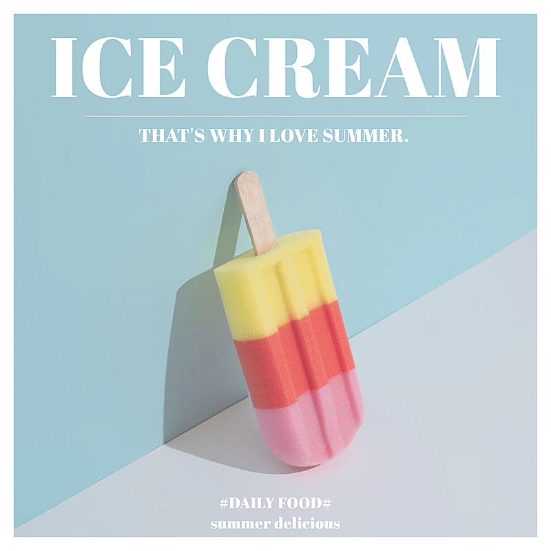 简约清新冰淇淋美食记录