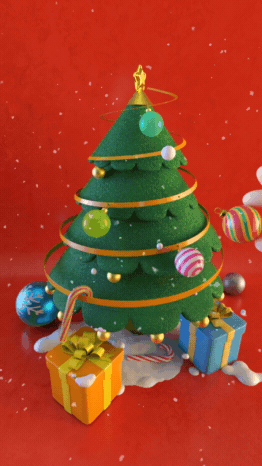 圣诞节节日祝福圣诞树视频