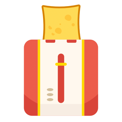 扁平风家用电器贴纸-SVG-吐司机