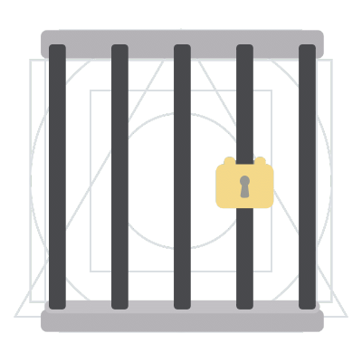 治安元素通用icon贴纸-监狱