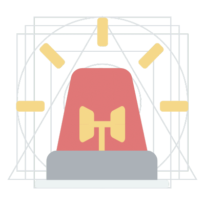 治安元素通用icon贴纸-警灯