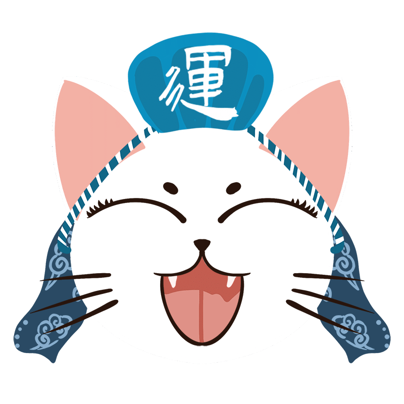 扁平和风挡脸可爱贴纸-猫7