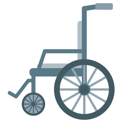扁平风医疗元素贴纸-svg-轮椅