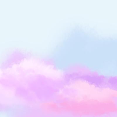 唯美云朵手绘设计背景5
