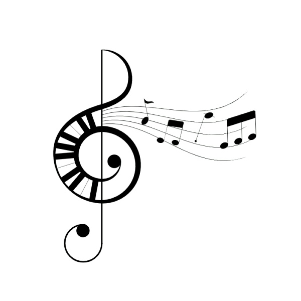 手绘-音符元素艺术时间贴纸-svg4