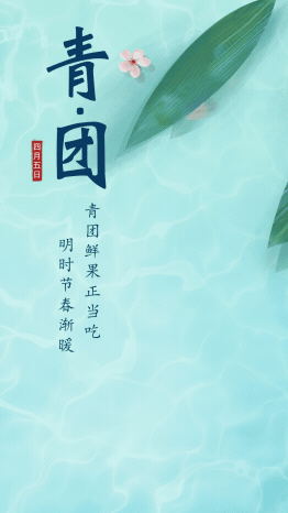 餐饮美食清明节青团促销中国风手机视频