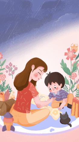 母亲节节日祝福可爱插画手机视频