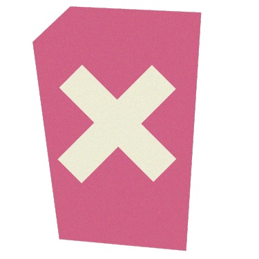 X Mark Sticker