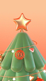 圣诞节节日祝福雪人圣诞树视频