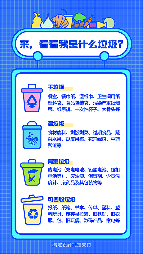 垃圾分类科普宣传海报模板