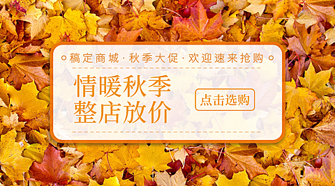 秋季促销清新简约广告banner
