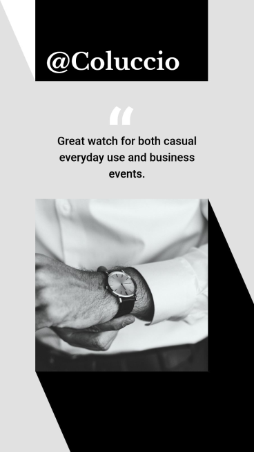 Creative Men's Watch Customers Sales Feedback Instagram Story预览效果