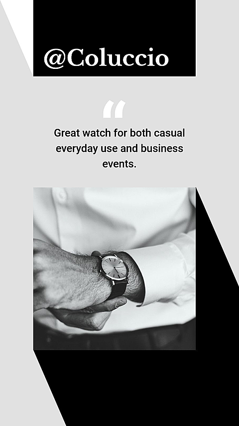 Creative Men's Watch Customers Sales Feedback Instagram Story