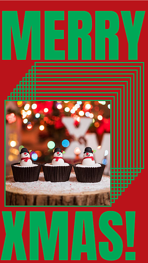 Fashion Christmas Cupcakes Display Instagram Story