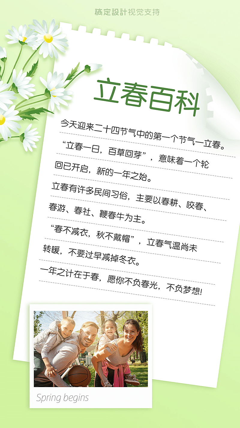 立春 节气时令百科手机海报