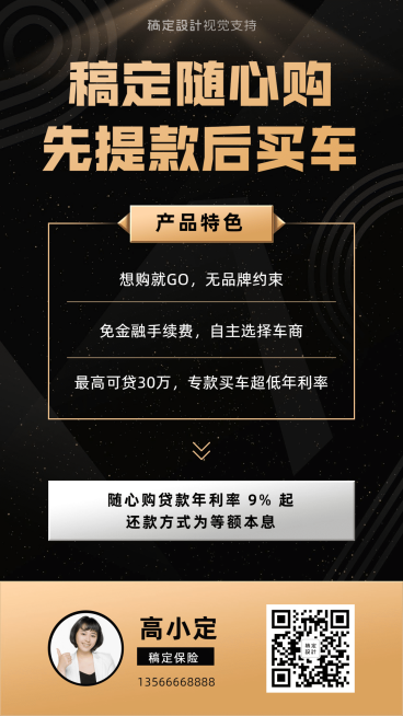 金融保险车险产品介绍海报预览效果