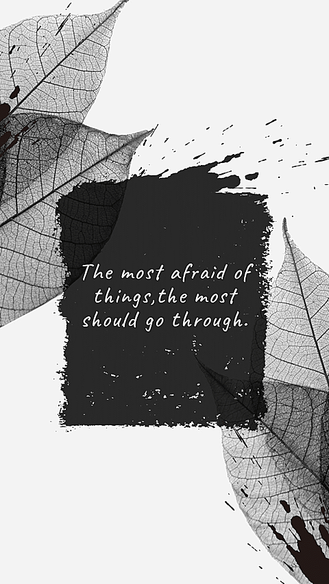 Black White Leave English Illstration Art Simple Fashion Style Poster Instagram Story