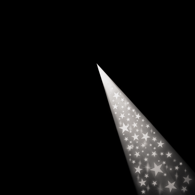 深色模式祈福一束光星星朋友圈封面预览效果