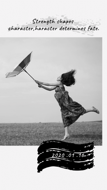 Black White Personal Photo Art Simple Fashion Style Poster Instagram Story预览效果