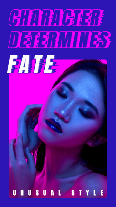 Fashion Light Element Woman Personal Show Instagram Story