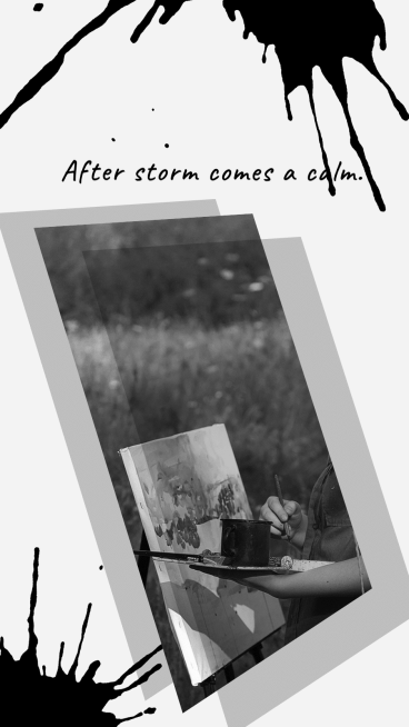 Black Ink Style Text Quotes Instagram Story预览效果