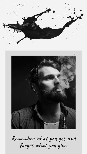 Male Black White English Illustration Simple Fashion Style Poster Instagram Story预览效果