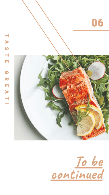 Fresh Style Line Element Delicacy Sharing Instagram Story预览效果