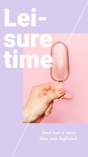 Fresh Style Line Element Leisure Time Sharing Instagram Story
