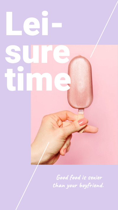 Fresh Style Line Element Leisure Time Sharing Instagram Story
