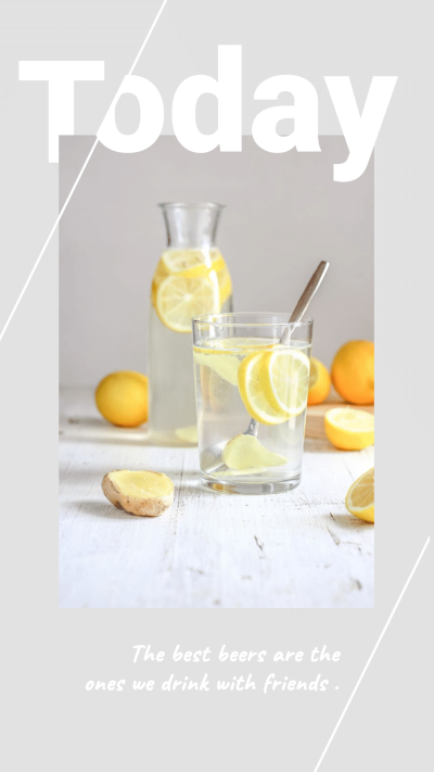 Delicious Beverage Promotion Simple Fashion Style Poster Instagram Story