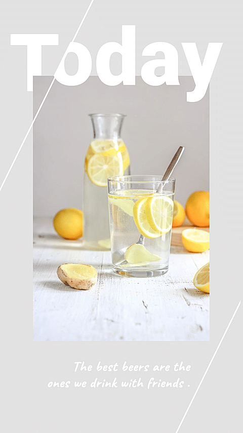 Delicious Beverage Promotion Simple Fashion Style Poster Instagram Story