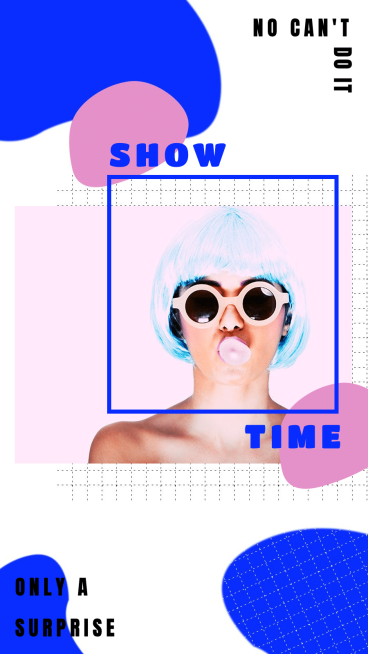 Fashion Color Blcok ELement Glasses Woman Personal Show Instagram Story预览效果