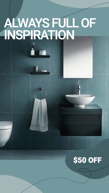 Bathroom Furniture and Decor Sale Promotion Ecommerce Story预览效果